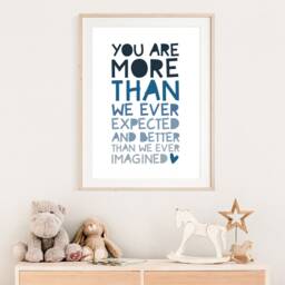 Boys Bedroom Decor, Nursery Bedroom, Quote, Blue, Playroom Wall Art, Prints, Baby Boy - thumbnail 2