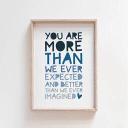 Boys Bedroom Decor, Nursery Bedroom, Quote, Blue, Playroom Wall Art, Prints, Baby Boy - thumbnail 1