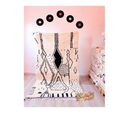 Beni Ourain Rug, Authentic Moroccan Berber Carpet, Genuine Wool Handmade Style, Area Tapis Berbere, Teppich - thumbnail 2