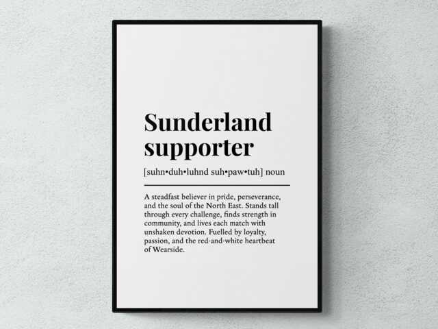 Sunderland Supporter Funny Definition Sport Football Gift Wall Art Print - image 1