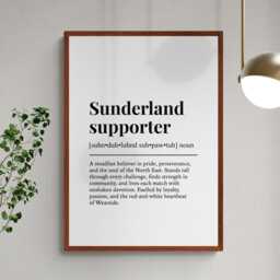 Sunderland Supporter Funny Definition Sport Football Gift Wall Art Print - thumbnail 2