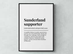 Sunderland Supporter Funny Definition Sport Football Gift Wall Art Print - thumbnail 1