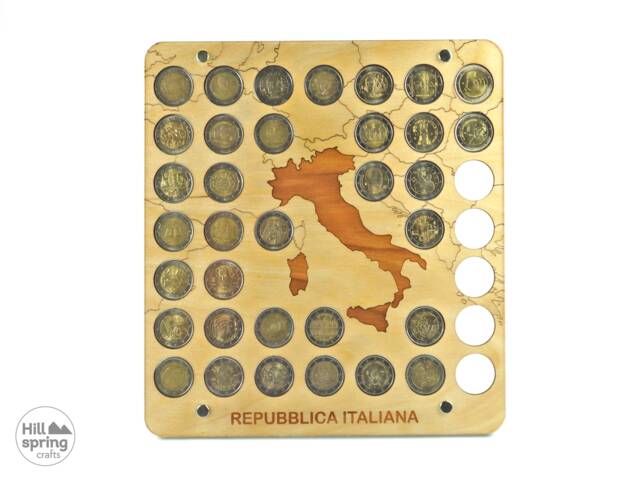 Coin Holder, Frame 2 Euro Commemorative Coins From Italy, With Possible Customisation - image 1