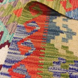 Kilim Rug Classic, Handmade Artisan Afghan Turkish Persian Qashqai Navajo Bohemian Natural Wool Flatweave Multicolour 202x152 cm - thumbnail 3