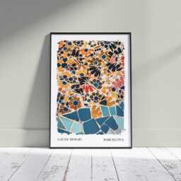 Antonio Gaudi Tiles Art Print Spanish Ceramic Pattern Wall Decor - thumbnail 3