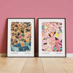 Antonio Gaudi Tiles Art Print Spanish Ceramic Pattern Wall Decor - thumbnail 4