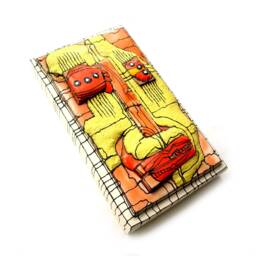 Abstract Ceramic Wall Mask Handmade Modern Sculpture - thumbnail 2