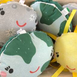 Earth Moon Sun Plush Baby Toy Rattle Crinkle Sensory Car Seat Toy - thumbnail 4