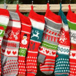 Hand Knitted Christmas Stocking, Home Decor, Personalized Christams Stocking With Snowmen - thumbnail 4