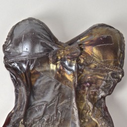 Glass Swimming Costume - One Of A Kind Iridised Glass Home Decor Wall Hanging Unique Man Cave Handmade Sculpture - thumbnail 2