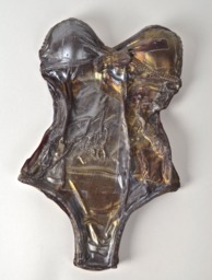 Glass Swimming Costume - One Of A Kind Iridised Glass Home Decor Wall Hanging Unique Man Cave Handmade Sculpture - thumbnail 1