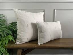 Fleur - Green - Block Print Pattern Linen Modern Farmhouse Cushion Covers