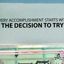 Diy Classroom Decor, Office Wall Gym Decal, Every Accomplishment Starts With The Decision To Try Sticker For Gym - thumbnail 4