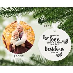 In Memory Photo Bauble, Memorial Decoration, Loved One Loving Upload Decoration - thumbnail 2