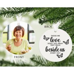 In Memory Photo Bauble, Memorial Decoration, Loved One Loving Upload Decoration - thumbnail 3