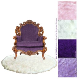 Handmade Faux Sheepskin Round Rug - Plush Shag Area Rug, Usa - thumbnail 4