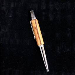 Exotic Marblewood, Hand-Crafted Wood Pen, Beautiful Dark Figure Lines , Platinum Finished Fittings, Great Gift, Unique - thumbnail 4