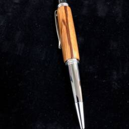 Exotic Marblewood, Hand-Crafted Wood Pen, Beautiful Dark Figure Lines , Platinum Finished Fittings, Great Gift, Unique - thumbnail 3