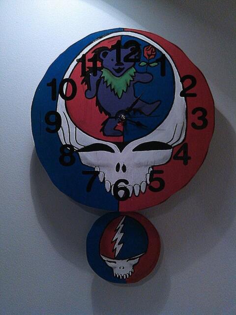 Grateful Dead Pendulum Wall Clock