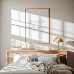 You're Like Really Pretty Print - Dusky Blue Print, Girly Bathroom Mean Girls Quote Baby Bedroom Art - thumbnail 3