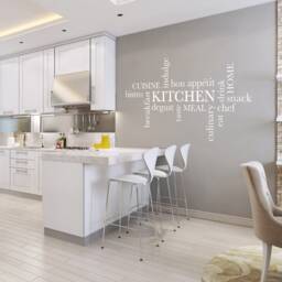 Kitchen Word Cloud Wall Decal Vinyl Sticker Dining Room Transfer Home Decor Art - thumbnail 3