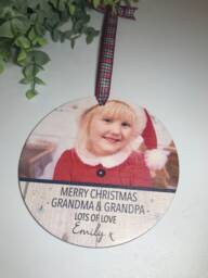 Personalised Wood Hanging Christmas Tree Decoration, First As Mr & Mrs, Married, Wedding Gift, Keepsake, Xmas Gift