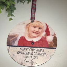 Personalised Wood Hanging Christmas Tree Decoration, First As Mr & Mrs, Married, Wedding Gift, Keepsake, Xmas Gift - thumbnail 2