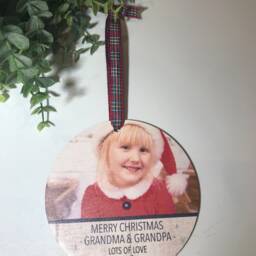 Personalised Wood Hanging Christmas Tree Decoration, First As Mr & Mrs, Married, Wedding Gift, Keepsake, Xmas Gift - thumbnail 4