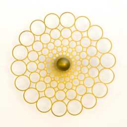 Wall Lamp Silhouette Bubbles - Wooden Lampshade Shadow Ceiling - thumbnail 2