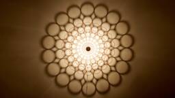 Wall Lamp Silhouette Bubbles - Wooden Lampshade Shadow Ceiling