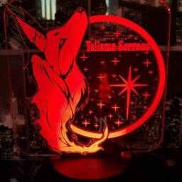 Fox Dreamcatcher 3D Personalised Smart App Control Night Light Bluetooth, Music, 7&16M Colour Mobile App , Gift Led Lamp - thumbnail 2