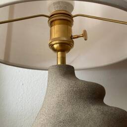 Sculptural Grey Ceramic Table Lighting, Muf Lamp - thumbnail 3