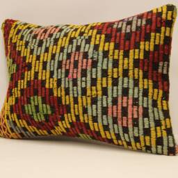Vintage Turkish Kilim Pillow, Accent Sofa Pillow Throw Pillows, Home Decor 14x20 in - 35x50 cm Boho Pillow Covers Cushion, 4Bef-477 - thumbnail 3