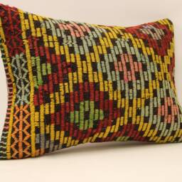 Vintage Turkish Kilim Pillow, Accent Sofa Pillow Throw Pillows, Home Decor 14x20 in - 35x50 cm Boho Pillow Covers Cushion, 4Bef-477 - thumbnail 2