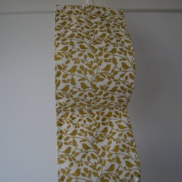 Gold Birds Toilet Paper Holder Storage- For 2-3 Rolls - Beige Fabric With Gold Print Birds. Bath Decor. Xmas Decor - thumbnail 3
