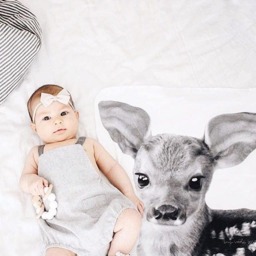 Baby Lovey, Bambi Deer, Lovey Blanket, Girl Boy Security Snuggle Snuggle, Cuddle Blanket - thumbnail 1
