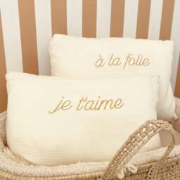 Caramel & Cream Custom Pillowcase 60x40cm in Double Gauze Oeko Tex - thumbnail 2