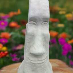 Concrete Easter Island Head Statue Moai Stone Sculpture Outdoor Tiki Figurine Cement Garden Ornament Yard Art Decor Handmade Rapa Nui Gift - thumbnail 3