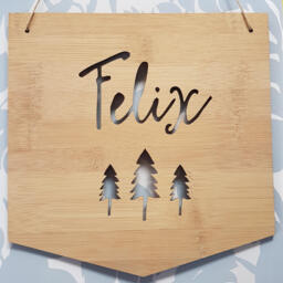 Personalised Name Sign For Kids Door - Custom Wall Hanging - thumbnail 1