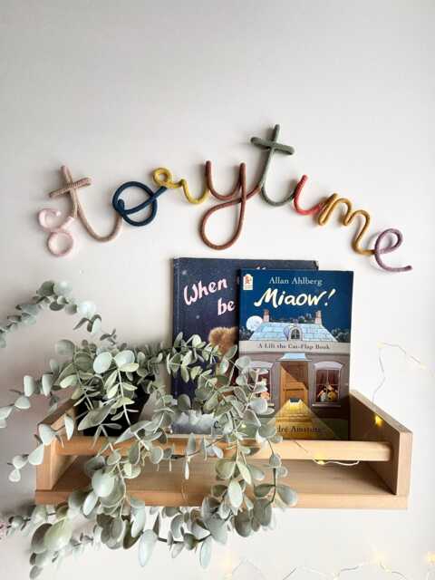 Multicoloured Storytime Wall Sign , Nursery Reading Corner Decor - image 1