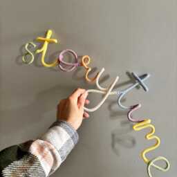 Multicoloured Storytime Wall Sign , Nursery Reading Corner Decor - thumbnail 2