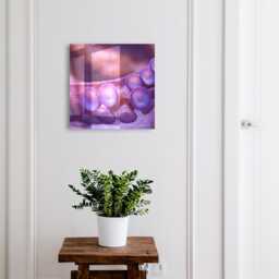 Underwater Harmony Wall Mounted Key Cabinet, Purple Industrial Box, Abstract Nature, For Lovers Of Marine Inspirations