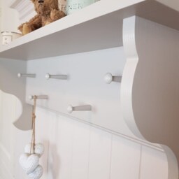 Handmade Hardwood Shaker Peg Shelf Farmhouse Kitchen Storage - thumbnail 2