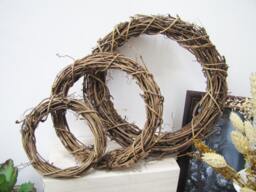 Set Of 3 Rattan Wreaths, Diy Wreath, Christmas Decor, Rustic Wedding Home Event Holiday Decor - thumbnail 1