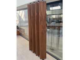 Custom Length Slat Room Divider Rotating Screen Partition, Easy Installation
