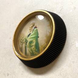 "Vintage Japan Photograph Wall Resin Art ""Girl in Winter Clothing" - thumbnail 3