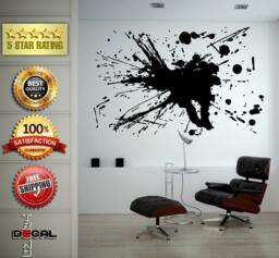 Splash Abstract Art Design Paint Drip Wall Decal Vinyl Sticker Mural Room Decor L1754 - thumbnail 1
