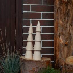 Wooden Set Of 2 Christmas Tree Scandinavian Style Primitive Home Decorative Japanese Decor Gift Rustic Table Holiday - thumbnail 3