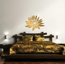 Flower Stencil Lotus Grande Sm - Reusable Stencils Better Than Wall Decals - thumbnail 2