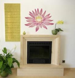 Flower Stencil Lotus Grande Sm - Reusable Stencils Better Than Wall Decals - thumbnail 3